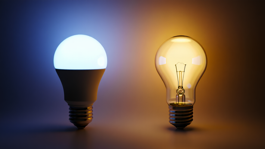 led vs halogen light bulbs